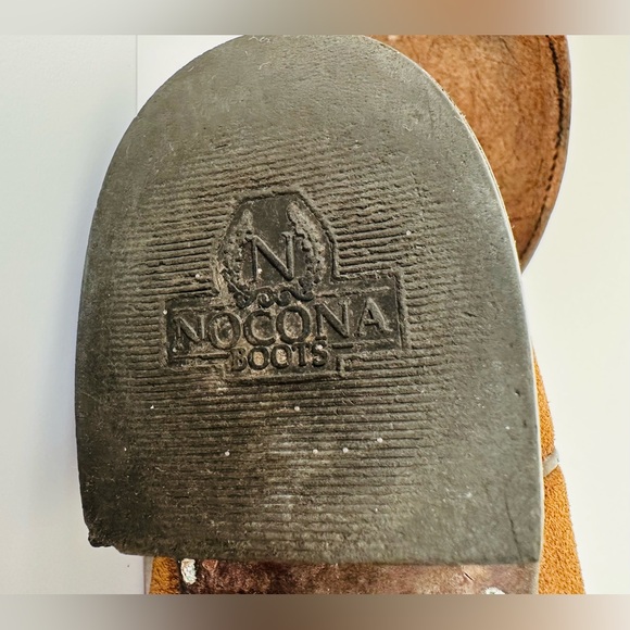 Nocona Classic Women's Full Suede Western Cowboy Boots Brown Size 8.5 D USA - Picture 8 of 13